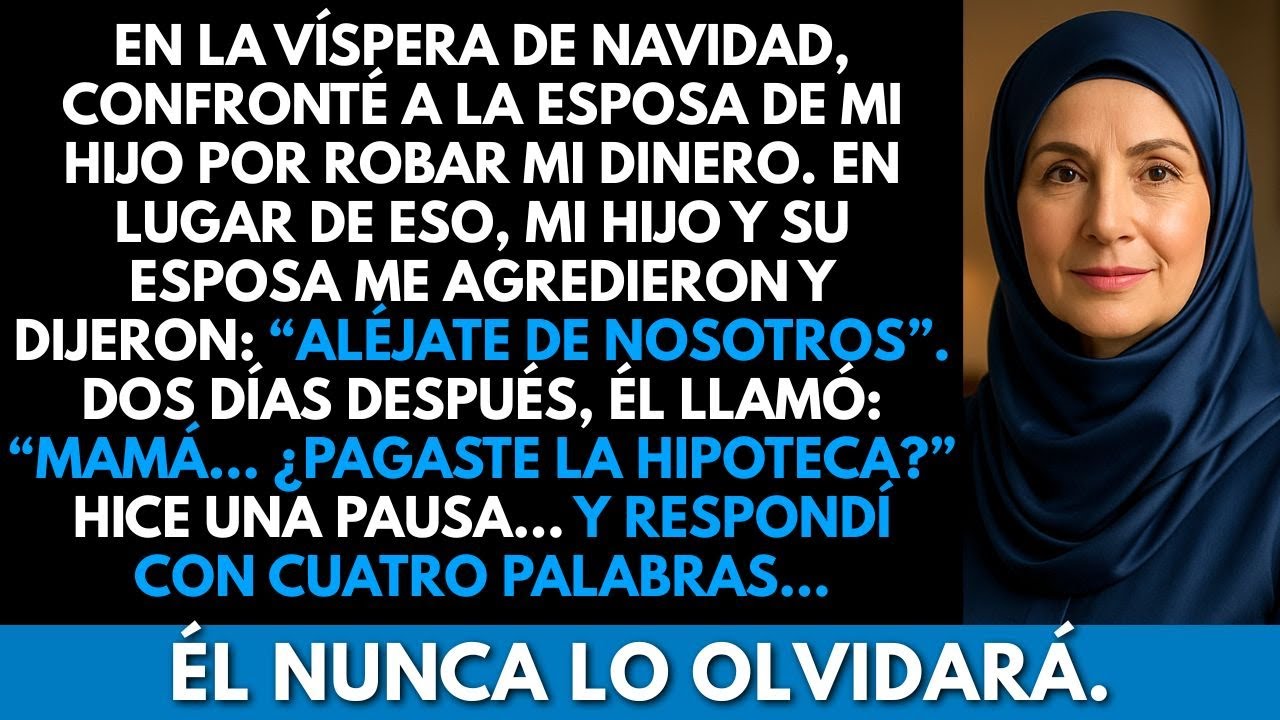 Mi hijo y su esposa me agredieron en la víspera de Navidad después de robarme el dinero.