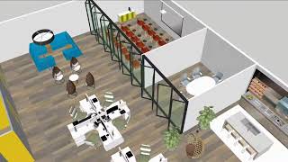 Coworking space - 3D Model Space planning