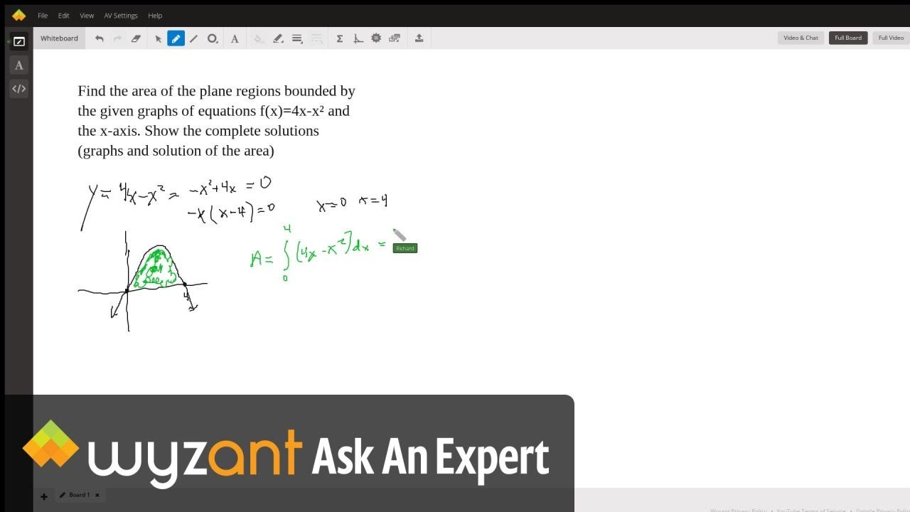 Find the area under a curve using a definite integral - YouTube