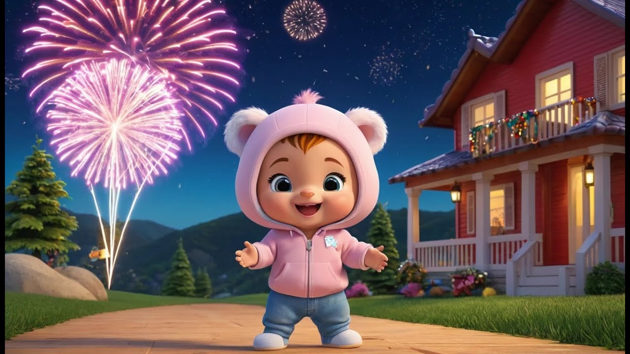 Baby Tiger’s Fireworks Night | Fun New Year & Animal Nursery Rhyme for Kids | Baby Learning Song