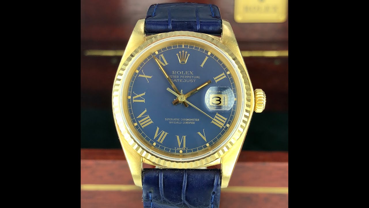 vintage rolex blue dial