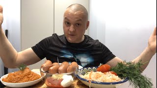 Сардельки с икрой мукбанг mukbang eating