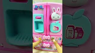 Satisfying with Unboxing & Review Pink Rabbit Fridge asmr refrigerator toys shorts fridge