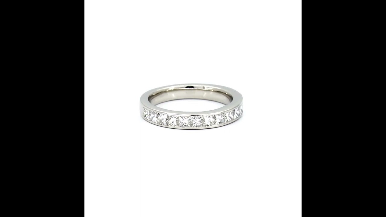 CHANNEL SETTING PRINCESS HALF ETERNITY DIAMOND RING - ABELINI
