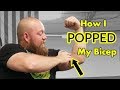 How I POPPED My Bicep - 3 Tips on How to Prevent Bicep Tears and Injuries While Lifting