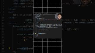 copy paste hack using event listener 😄 #fullstackdeveloper #viral #coding #views