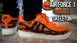 orange skeleton air force ones