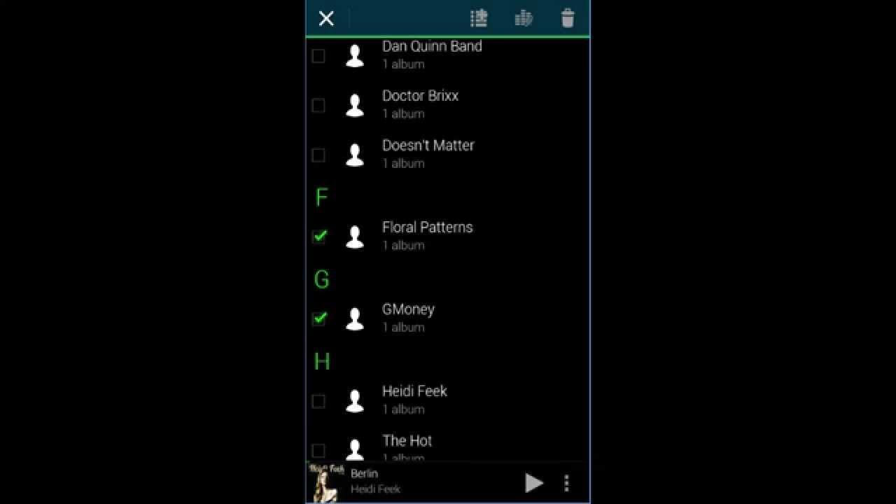 multiselect to delete set