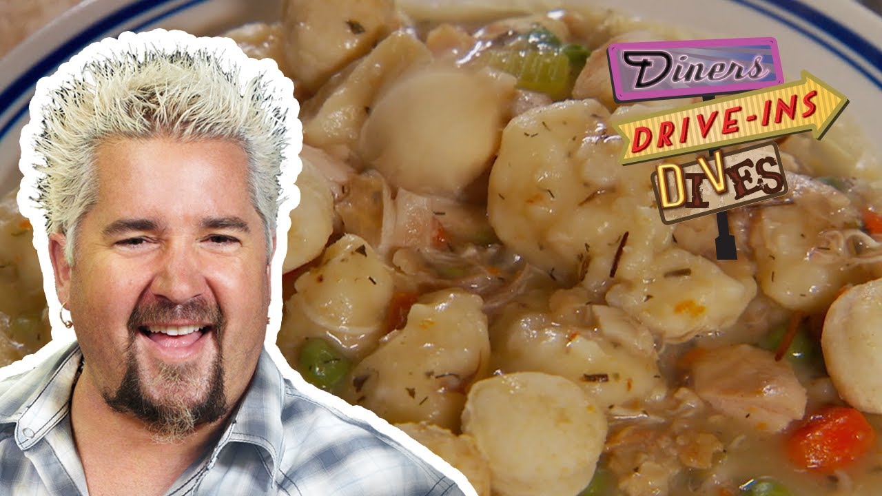 Guy Fieri Eats "Really Righteous" Chicken and Dumplings | Diners, Drive-ins and Dives | Food Network