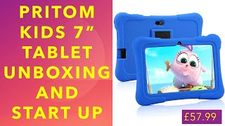 Pritom 7inch Kids Tablet Unboxing and Startup / Quad Core Android, 16GB ROM/ Kids-Tablet Case screenshot 4