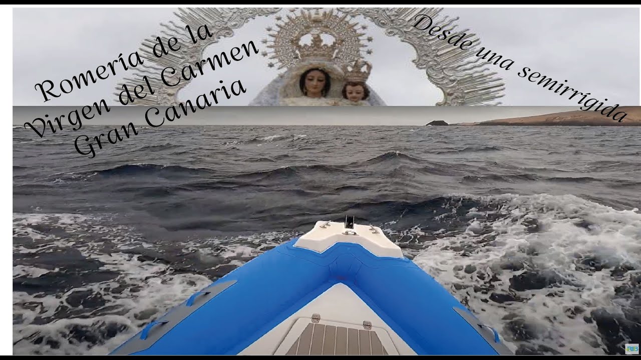 Romería del Carmen del 2021, costa de Gran Canaria en semirrígida