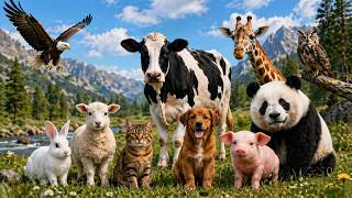 Sonidos de animales para niños🦒🐧🐱 Tiernos sonidos de animales Aprende animales salvajes y de granja