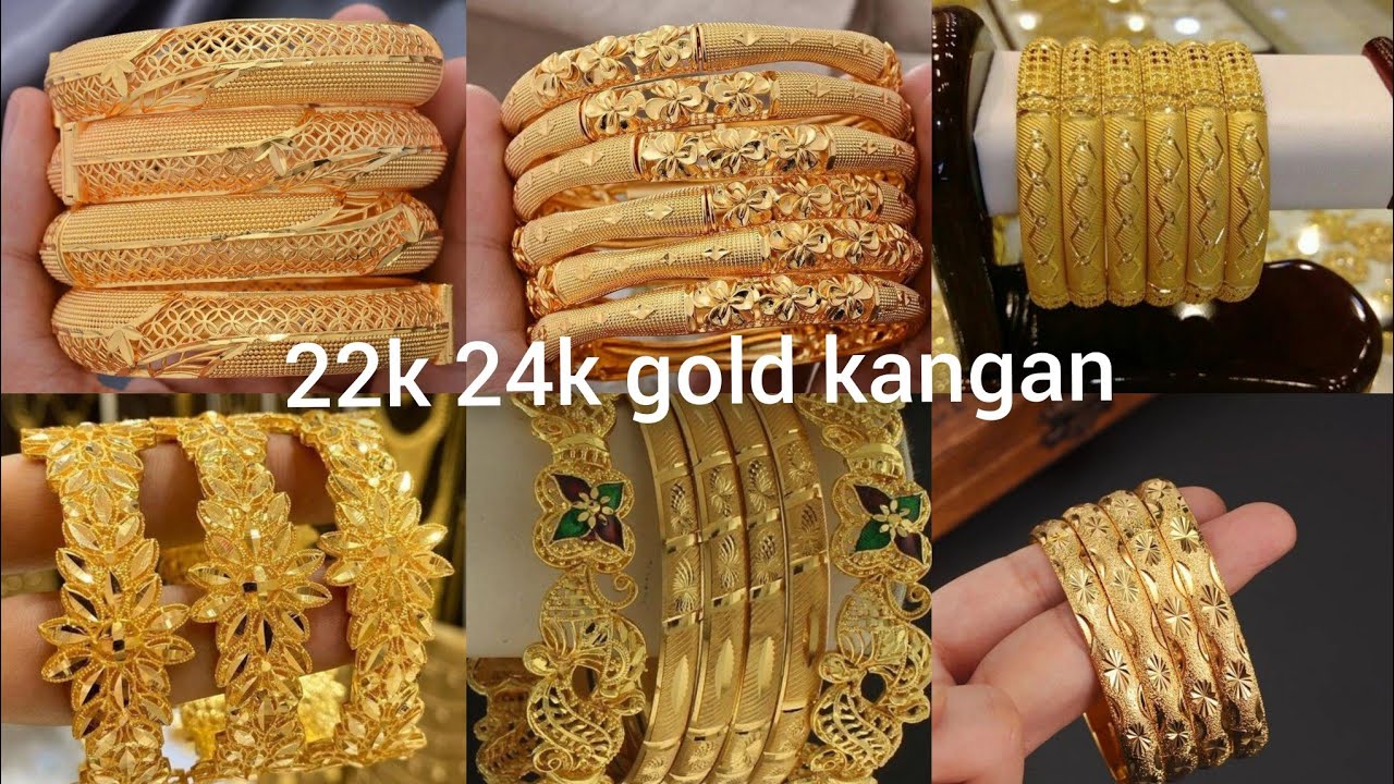 22k24k gold bangleskangan designsdubai gold jewelrylatest fashion beauty YouTube