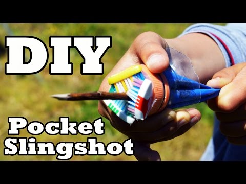How To Make: Pocket Slingshot - (shoot Arrows & Bb's)