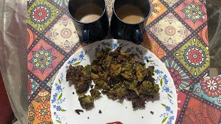 Evng Time Palak Pakora Spinach With Milk Tea