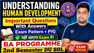 Understanding Human Development Important Questions With Answers BA Programme 2nd Semester DU SOL