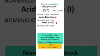 ÁCIDOS OXACIDOS. NOMENCLATURA INORGANICA