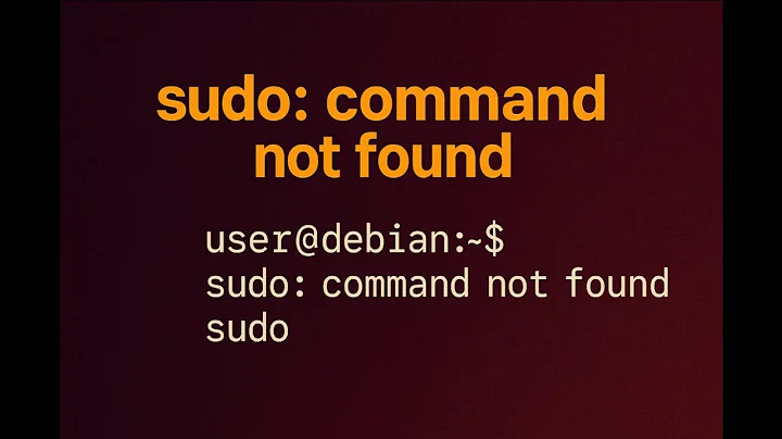 Debian - sudo: command not found