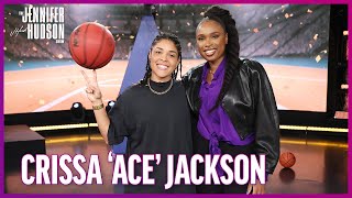 Former Harlem Globetrotter Crissa ‘Ace’ Jackson Shows Jennifer Hudson Basketball Tricks!