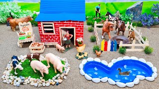 Best Diy Miniature Cattle Farm with Barnyard Animal - Barn for Horse, Cow, Pig - Mini Tractor