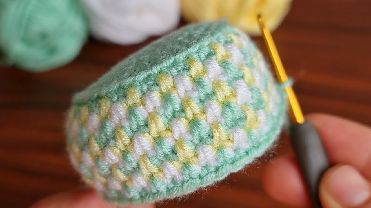 INCREDIBLE 🤩 How to make crochet knitting very cute basket making YouTube
