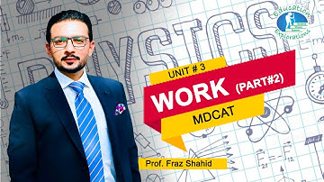 Physics | MDCAT| Lecture # 12b | "Work" | Unit # 3 | by Prof. Fraz Shahid