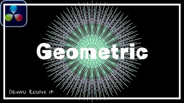 Fusion で幾何学デザインを作る方法です。適当さがポイントです。/ Geometric Pattern / DaVinci Resolve ダビンチリゾルブ 17