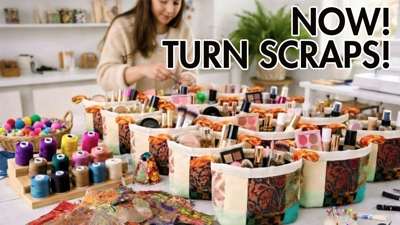 😱💖 Turn Fabric Scraps into a Beautiful Patchwork Bucket Bag! ♻️ Easy DIY Sewing Tutorial