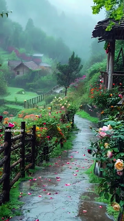 The Tranquility of rural nature in rain #short #nature #rainsound #viralshort
