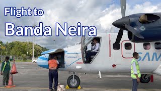 Flying over an active volcano in Banda Neira on DHC-6-300 Twin Otter! 4K HDR