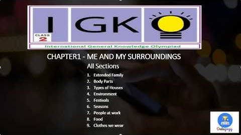 IGKO Class 2 International General Knowledge Olympiad  | Me and My Surroundings | All Sections