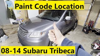 Celebrity Paint Code Location Subaru Tribeca 08 09 10 11 12 13 14 2008 2009 2010 2011 2012 2013 2014 Profile