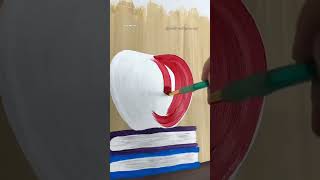 [clip] Painting an apple for beginners!🎨🍎 #acrylicpainting #appleseason #howtopaint #paintingtips
