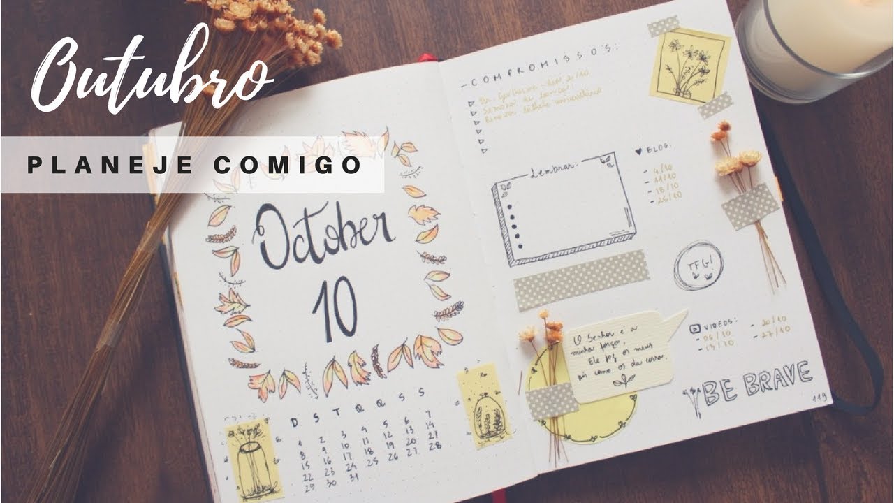 Planeje comigo - Outubro no meu Bullet Journal | Marina Araújo
