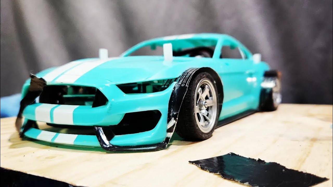 building a drift rc car making a widebody mustang shelby gt350 - YouTube