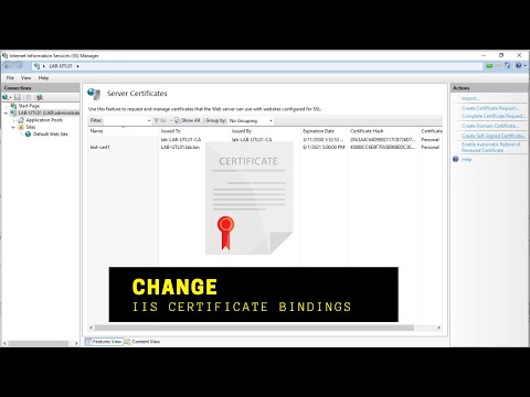 Change IIS SSL Certificate Bindings