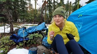 1 Night Solo Camping in the Snow! How I Stay Warm for Winter Camping.