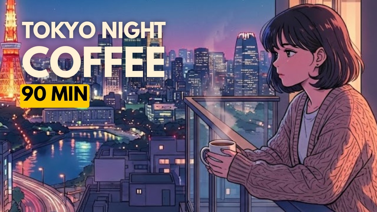 Tokyo Night Coffee Lofi ☕ Relaxing Beats for Study & Work | 東京の夜景LoFi