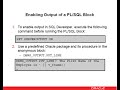Oracle Database 12c/19c: PL/SQL - 03. Generating output messages in PL SQL