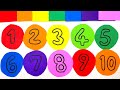 알록달록 색종이에 1부터 10까지 숫자쓰기 Learn Numbers 색깔놀이 | 영어숫자 배우기 | 숫자세기