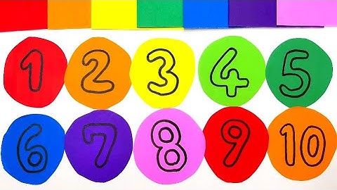 알록달록 색종이에 1부터 10까지 숫자쓰기 Learn Numbers 색깔놀이 | 영어숫자 배우기 | 숫자세기