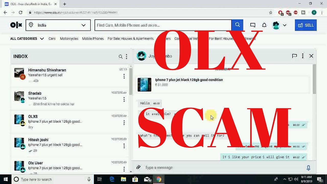 OLX SCAM ALERT | Buyer Scam | Seller Scam | 2019
