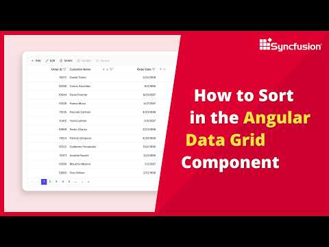 How to Sort in the Angular Data Grid Component