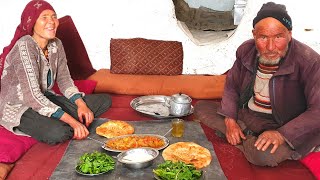 Cave Shelter Survival Old Couple like 2000 Years Ago | Afghanistan Village food Recipes