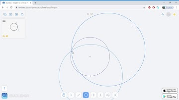2.8 Euclidea - Tangent to Circle at Point - Soluce 2L 3E