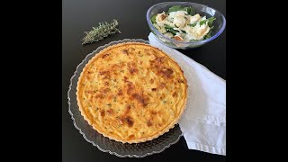 Quiche de Puerros, Tocino y Queso