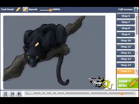 How To Draw A Black Panther Youtube