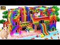 DIY - Amazing Satisfying With Magnet Balls Build Villa Has Swimming Pool & Colorful Water Slide