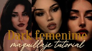 tendencia de maquillaje Dark femenine ( tutorial )