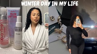 WINTER DAY IN MY LIFE ♡ cozy date night grwm, curly hair routine w/ denman brush &amp; yummy fragrance